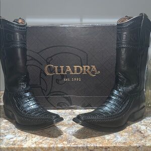Cuadra Black Caiman  Men's Cowboy Boots Worn Once.